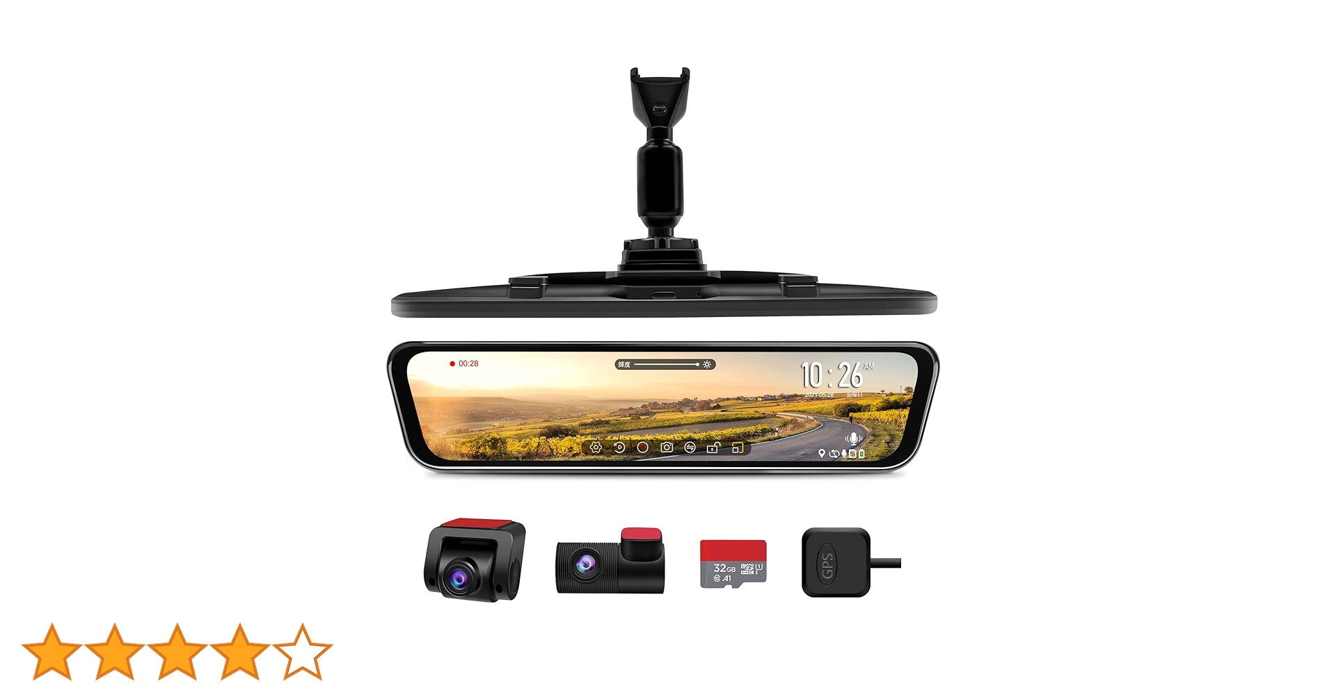 Amazon.co.jp: URVOLAX「リアカメラズーム機能付」ドライブレコーダー